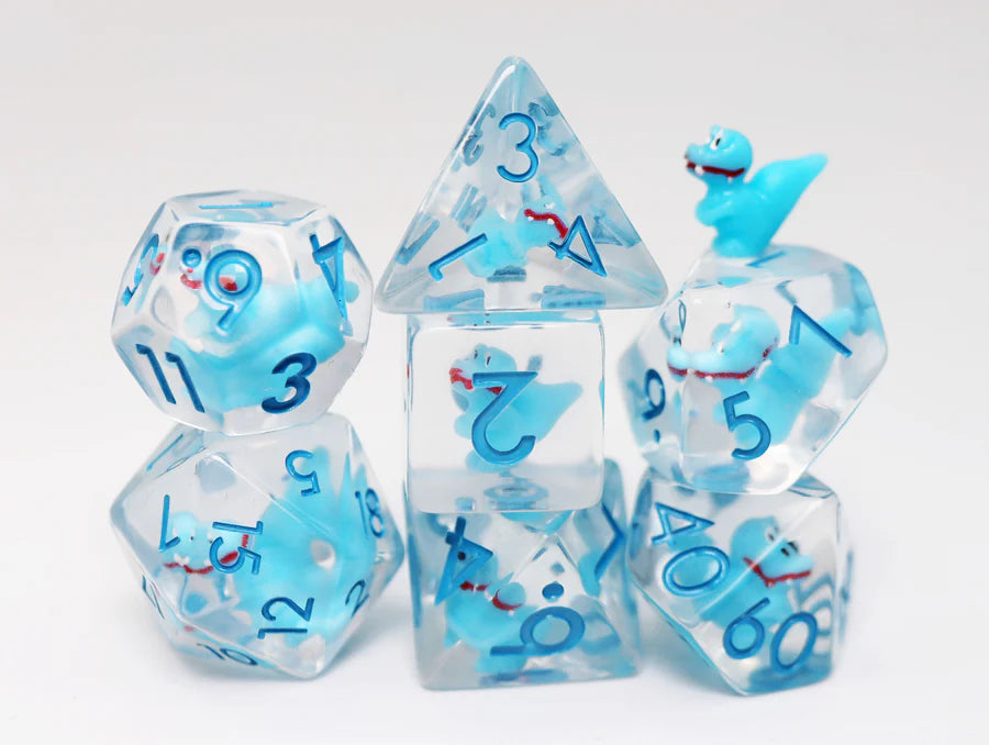 Baby Velociraptor RPG Dice Set Dice Foam Brain Games Baby Velociraptor RPG Set