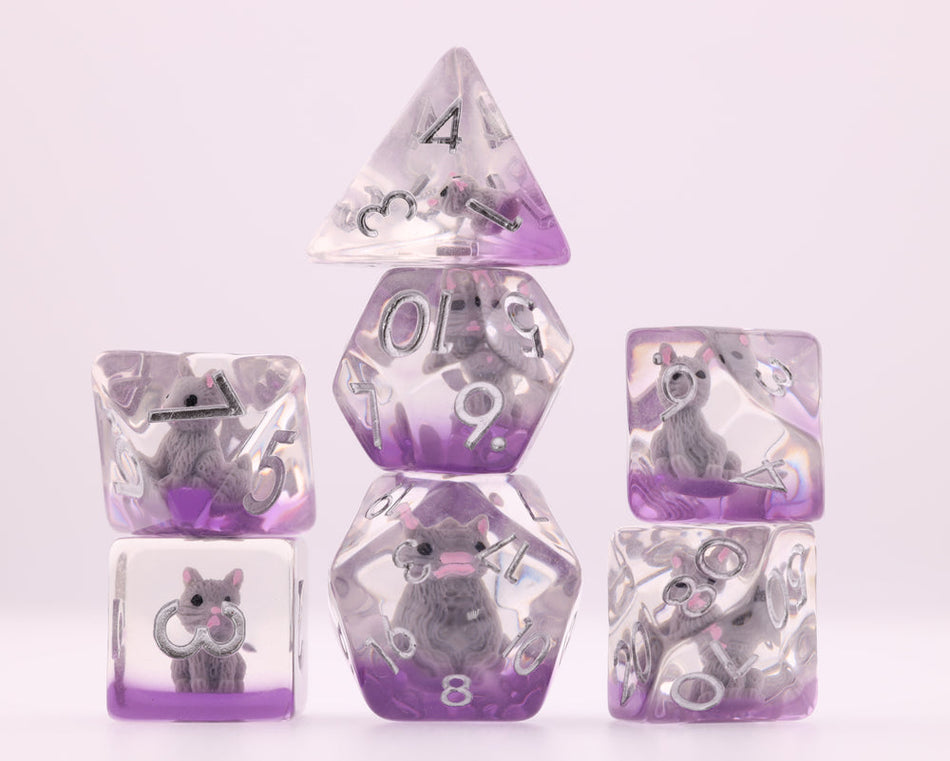 Cozy Cat RPG Dice Set Dice Foam Brain Games 7ct Cozy Cat