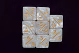 Pearl White -1/-1 Counters Set of 8 Dice Foam Brain Games