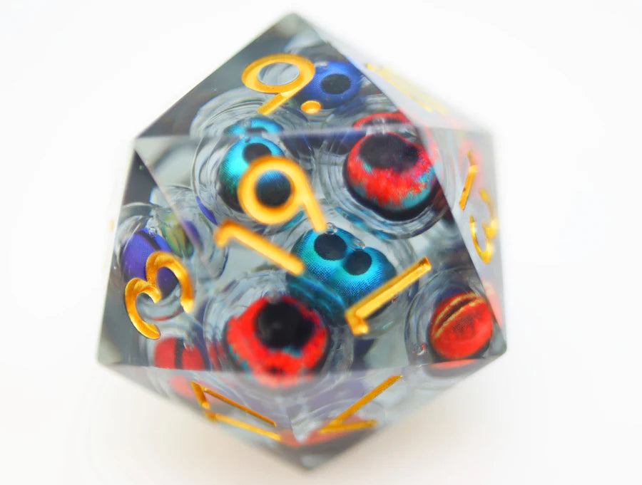 35mm Sharp Edge Liquid Core D20 (5 options) Dice Foam Brain Games Mad Scientist's Collection