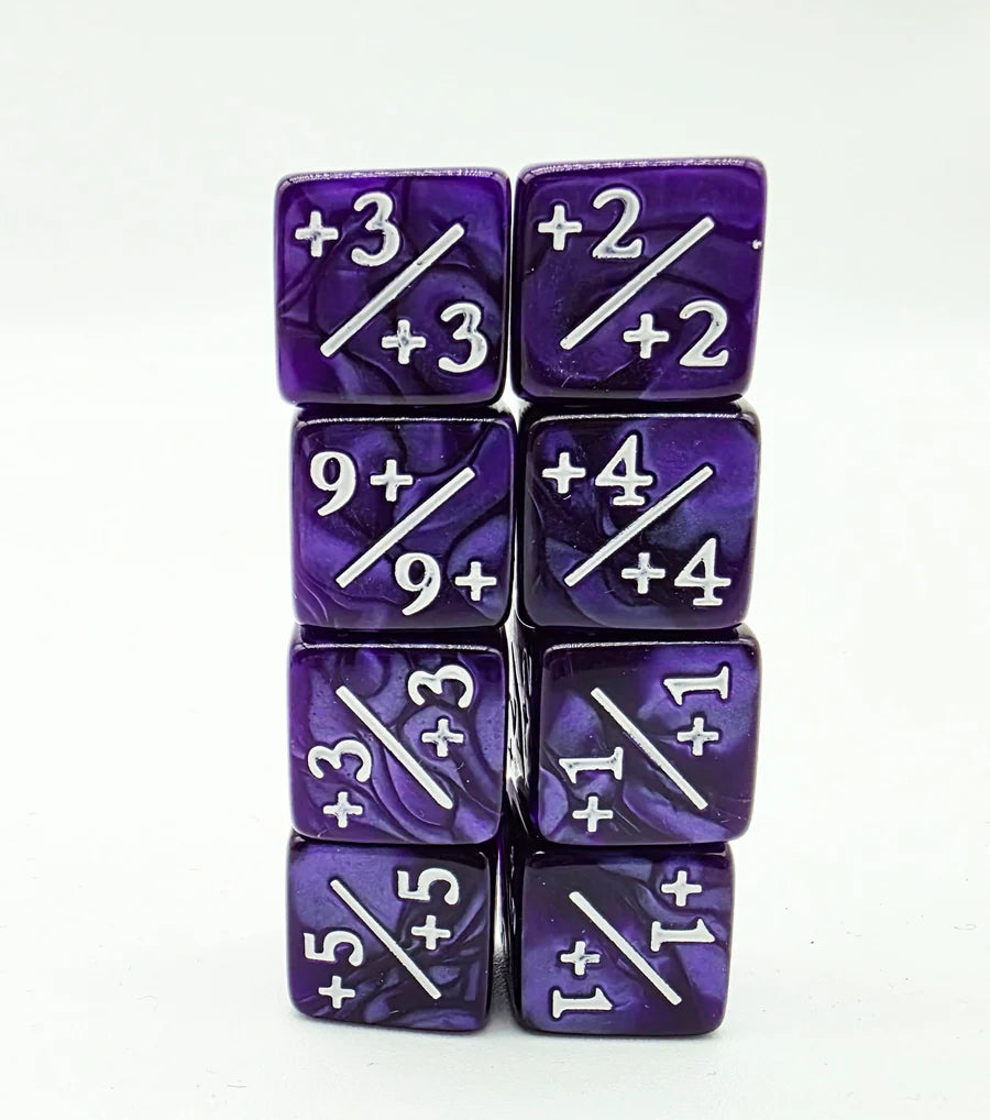 Pearl Purple +1/+1 Counters Set of 8 Dice Foam Brain Games 8ct +1/+1 Pearl Purple