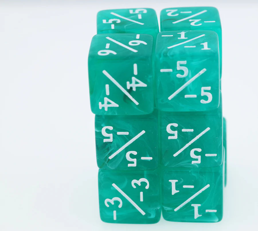 Turquoise Marilyn -1/-1 Counters Set of 12 Dice Foam Brain Games +1/+1 Turquoise Marilyn