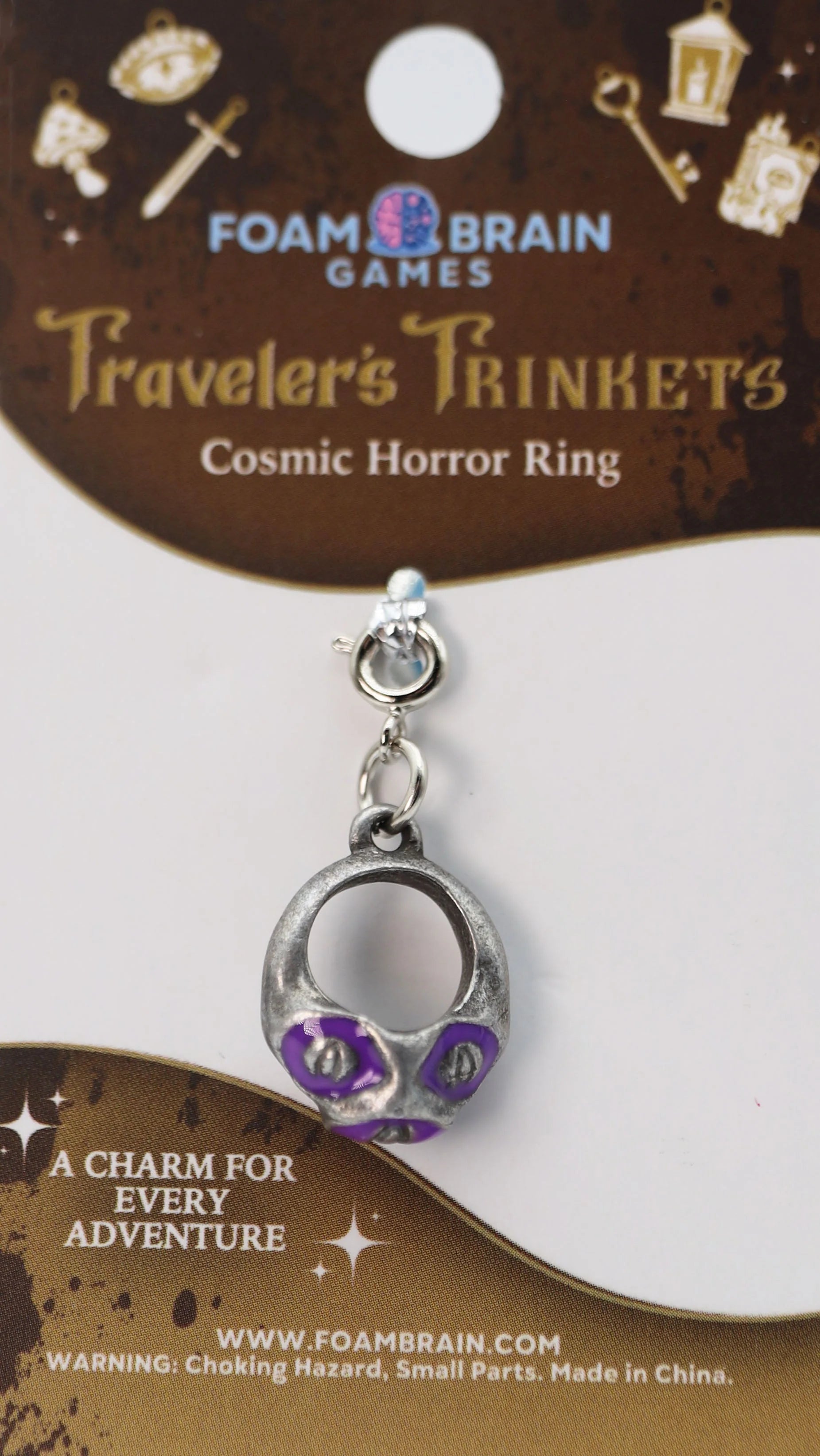 Traveler's Trinkets Charms Group 2 (29 options) Clothing & Accessories Foam Brain Games Cosmic Horror Ring  