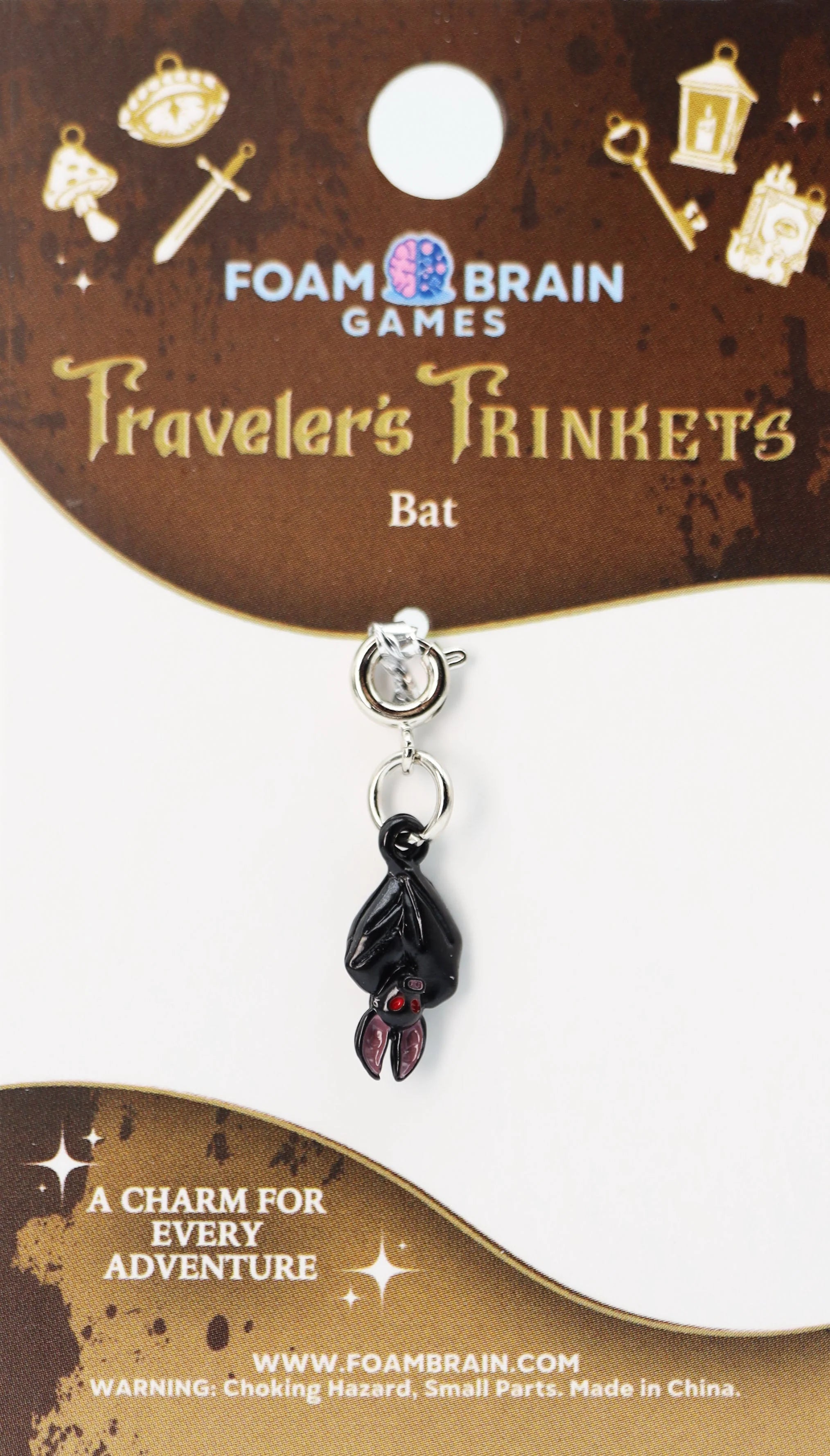 Traveler's Trinkets Charms Group 3 (24 options) Clothing & Accessories Foam Brain Games Bat  