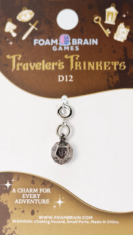 Traveler's Trinkets Charms Group 4 (27 options) Clothing & Accessories Foam Brain Games D12 Charm  