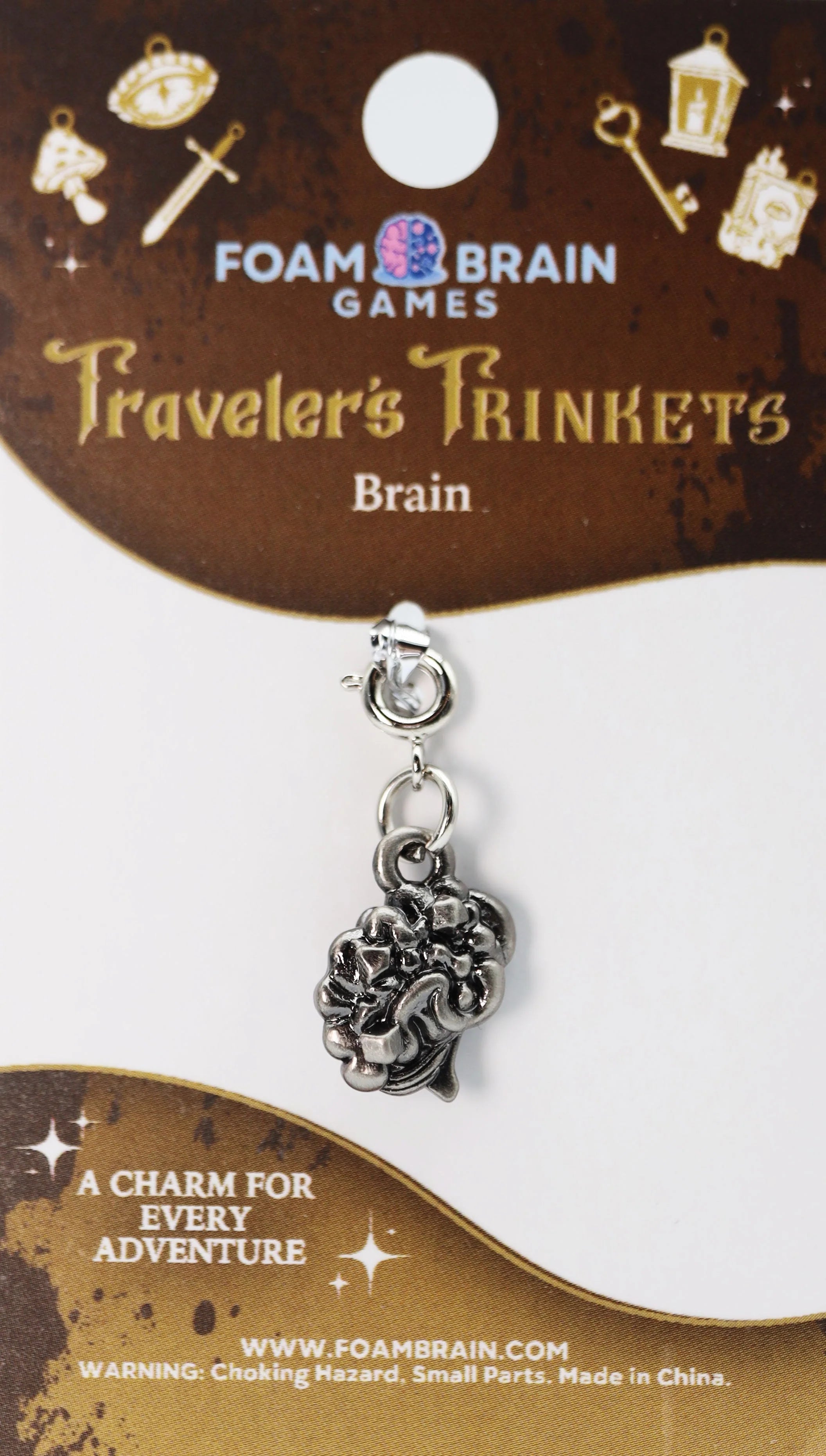 Traveler's Trinkets Charms Group 4 (27 options) Clothing & Accessories Foam Brain Games Brain  