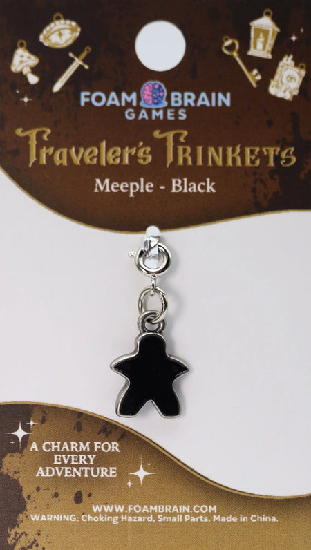 Traveler's Trinkets Charms Group 4 (27 options) Clothing & Accessories Foam Brain Games Meeple - Black  