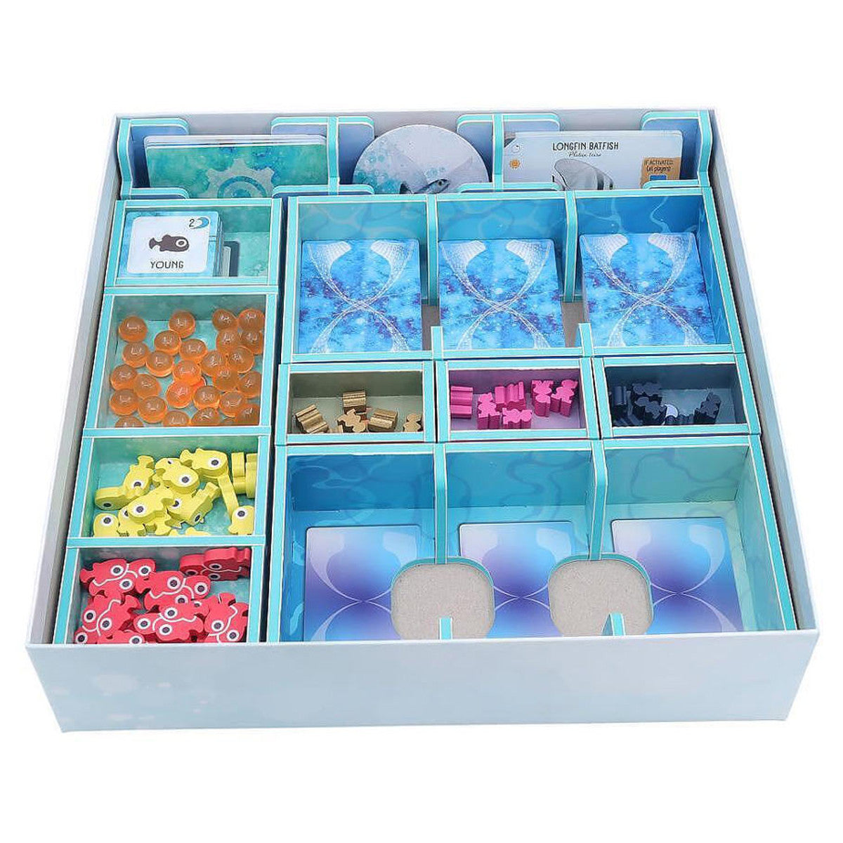 Folded Space Color Box Insert: Finspan Board Game Organization Folded Space FSC Finspan