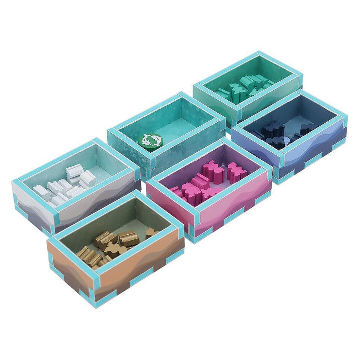 Folded Space Color Box Insert: Finspan Board Game Organization Folded Space