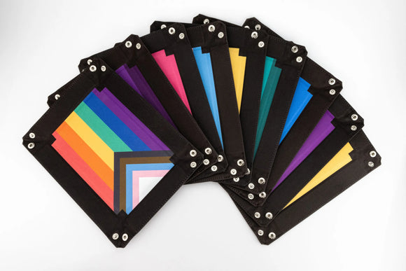 Folding Dice Tray with Leather Backing - Pride Flags (9 options) Dice FanRoll by Metallic Dice Games   