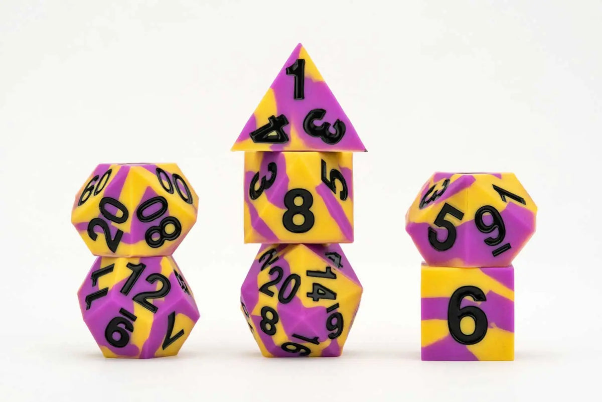 7ct Sharp Edge Silicone Pride Dice (9 options) Dice FanRoll by Metallic Dice Games 7ct SLC Pride Intersex  