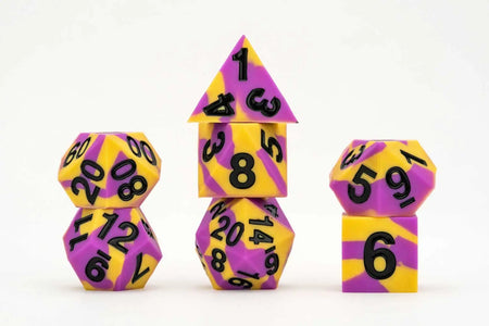 7ct Sharp Edge Silicone Pride Dice (9 options) Dice FanRoll by Metallic Dice Games 7ct SLC Pride Intersex  