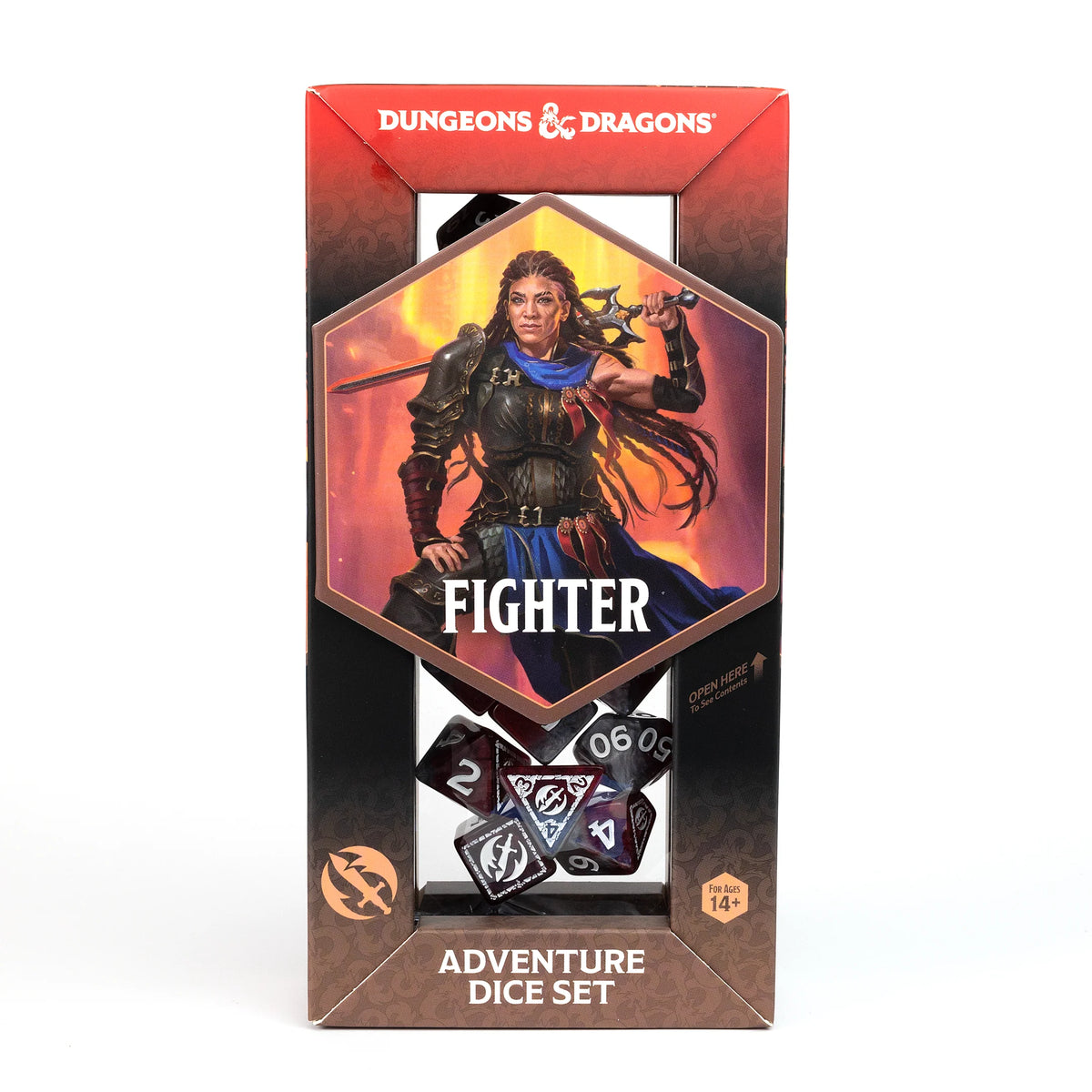 D&D Adventurer Dice Set - Fighter Red 17ct Dice Sirius Dice