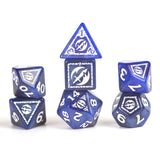 D&D Adventurer Dice Set - Fighter Blue 17ct Dice Sirius Dice