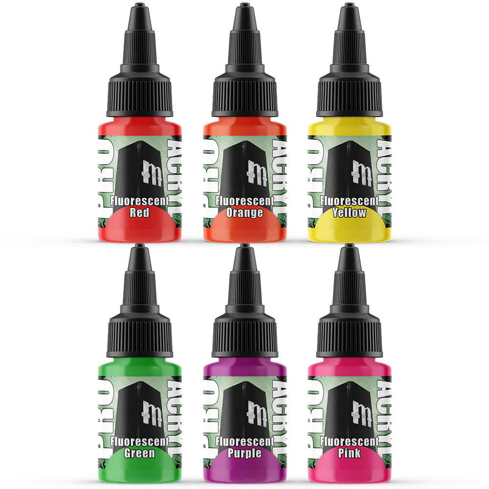 Pro Acryl Fluorescents Set Paints Monument Hobbies   