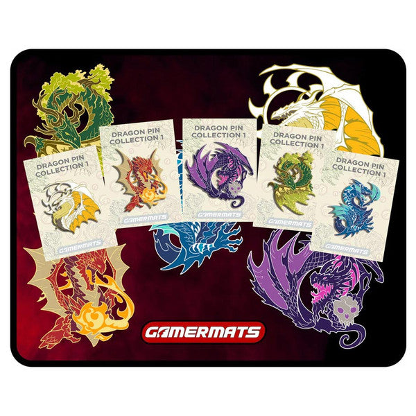 GameHead Pins: Dragons Set with Pin Mat Clothing & Accessories GameHead Products