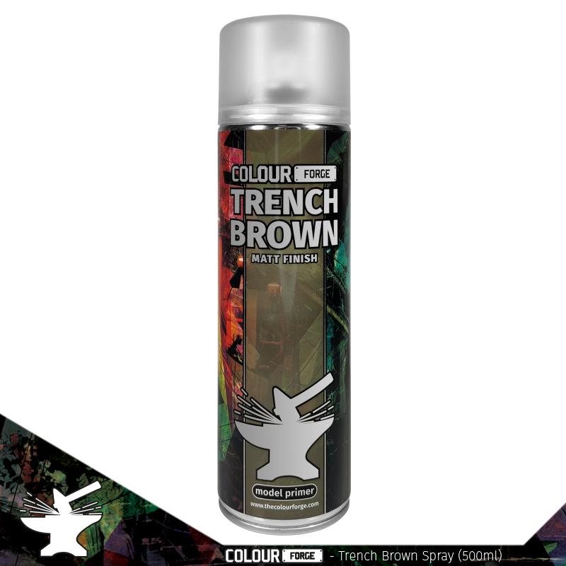 Colour Forge Spray: Trench Brown (500ml) Paints Colour Forge Hobby Supplies