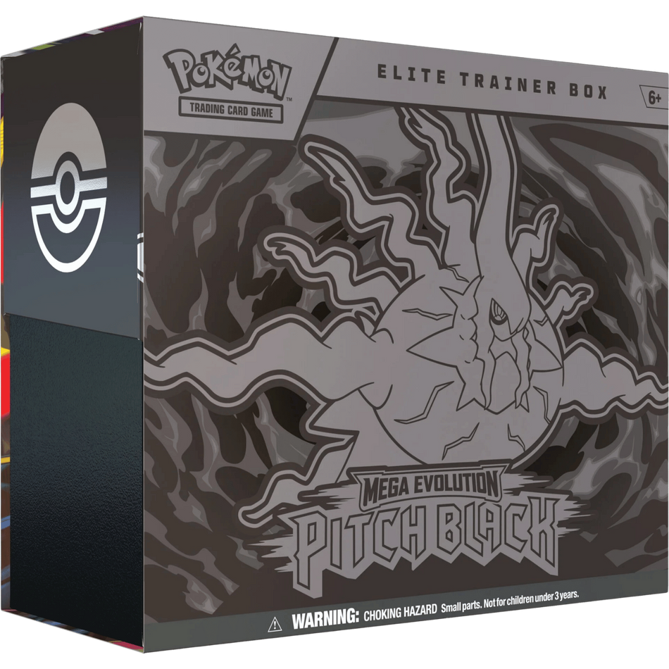 Pokemon TCG [ME05] Mega Evolution Pitch Black Elite Trainer Box Trading Card Games Pokemon USA Pitch Black ETB