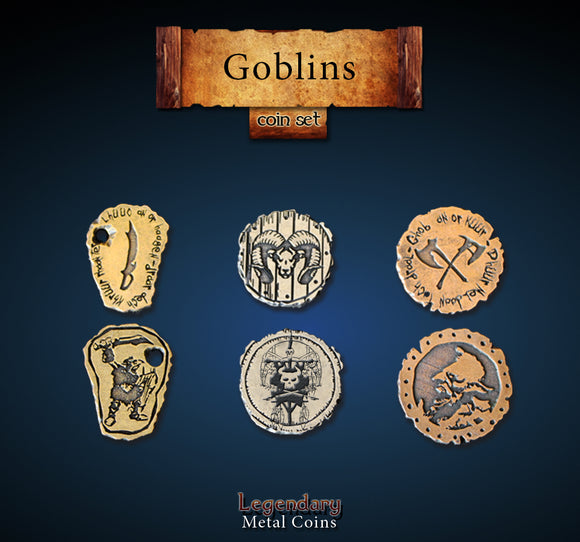 Legendary Metal Coins - Goblin (3 options) Supplies Drawlab Entertainment