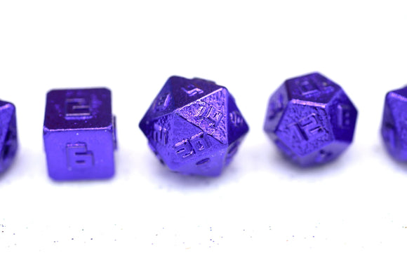 10MM Mini Metal RPG Dice Set - Purple Dice Hymgho