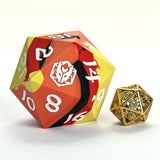 55mm Chonk Rubber Silicon D20 - The Fire Ball Dice Hymgho