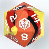 55mm Chonk Rubber Silicon D20 - The Fire Ball Dice Hymgho