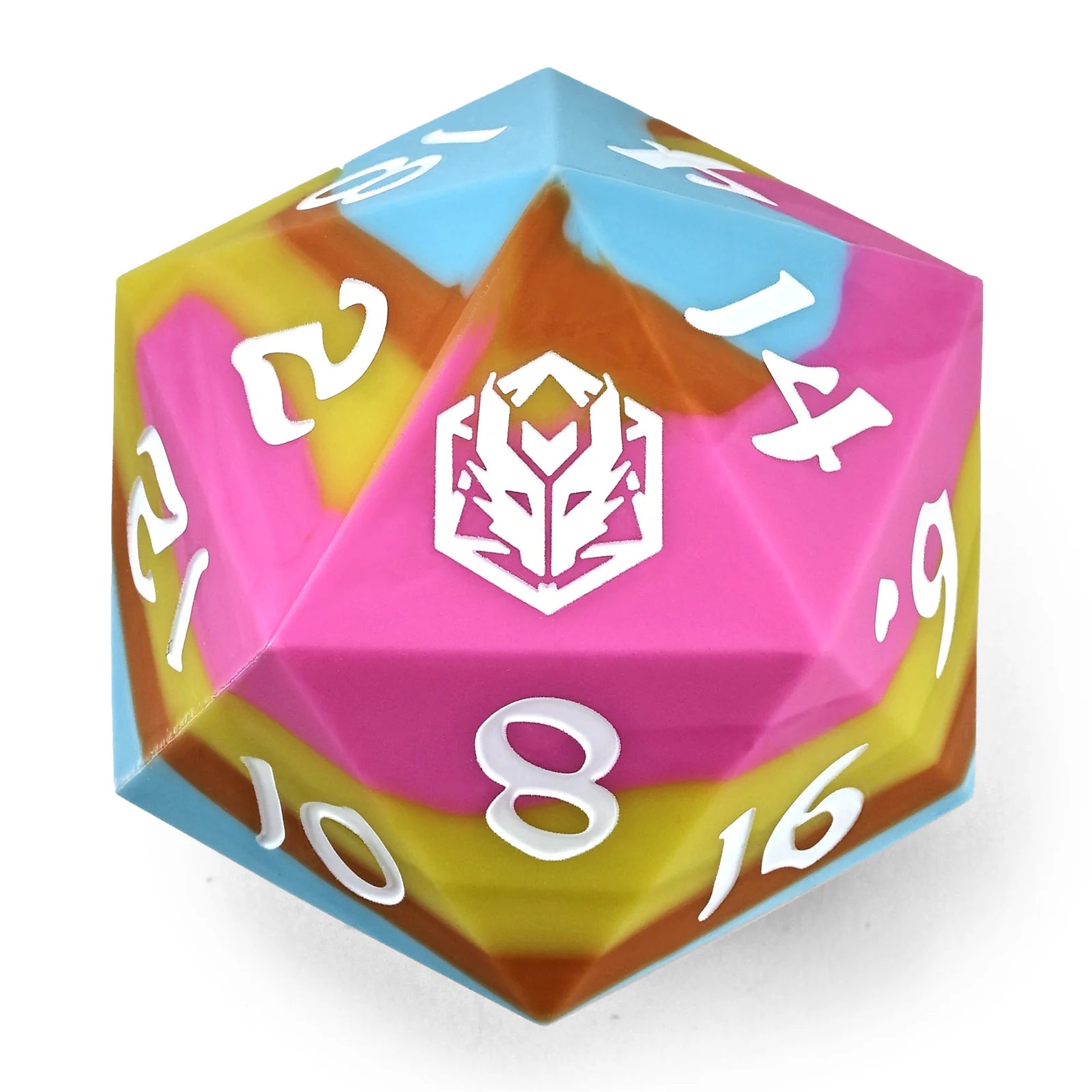 55mm Chonk Rubber Silicon D20 - Radiant Whispers Dice Hymgho