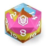 55mm Chonk Rubber Silicon D20 - Radiant Whispers Dice Hymgho