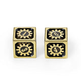 Cogcraft Fidget D6 - Chrono Engine - Tarnished Gold Dice Hymgho