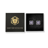 Cogcraft Fidget D6 - Chrononaut - Purple & Silver Dice Hymgho