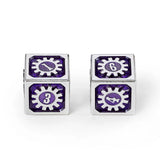 Cogcraft Fidget D6 - Chrononaut - Purple & Silver Dice Hymgho