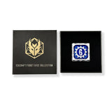 Mythic Size Cogcraft Fidget D6 - Tesla - Blue & Silver Dice Hymgho