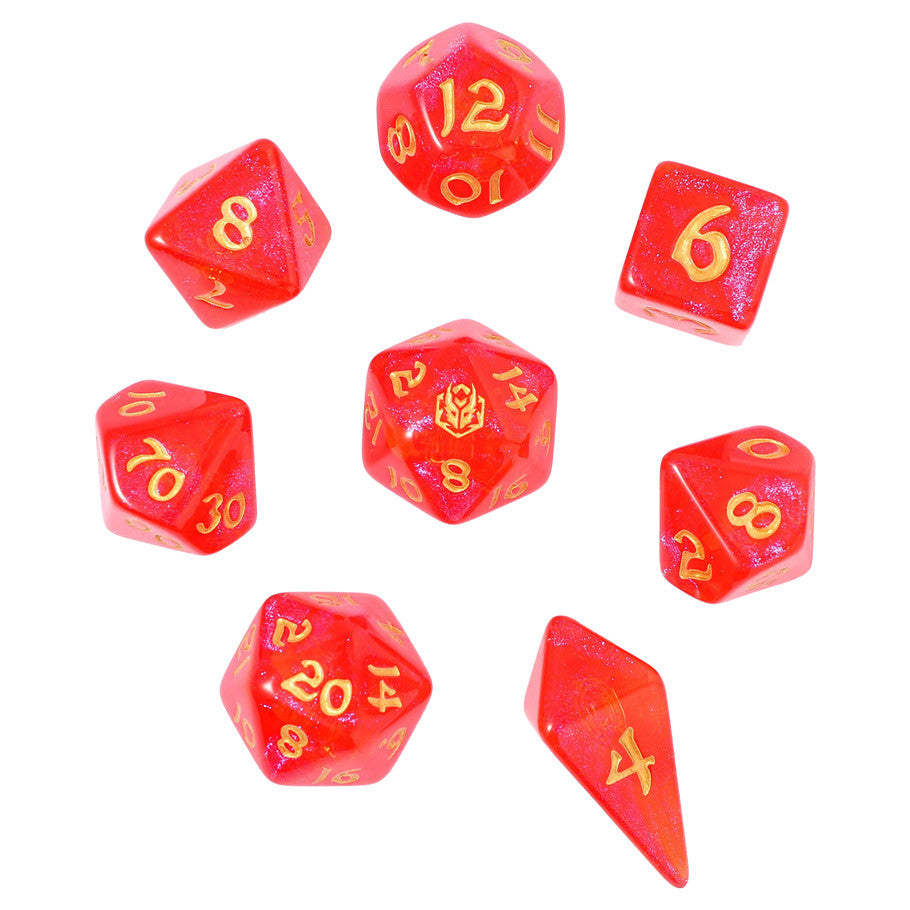 8-Set Wyrmforged Dice (13 Options) Board Games Common Ground Games 8 WF: Fireball