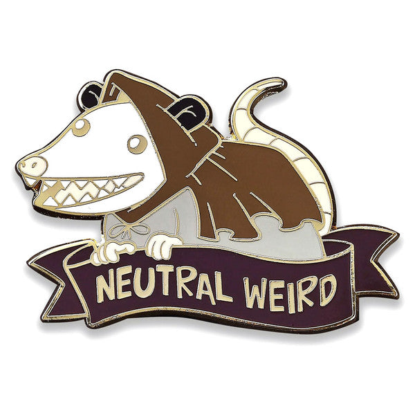 Enamel Pin: Alternative Alignments: Neutral Weird Opossum Clothing & Accessories Hymgho Neutral Weird Opossum