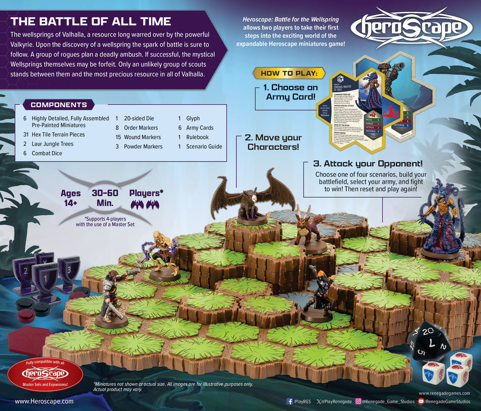 Heroscape Age of Annihilation: Battle for the Wellspring (2 options) Miniatures Renegade Game Studios   