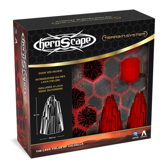 Heroscape: The Lava Fields of Valhalla Terrain Expansion Miniatures Renegade Game Studios HS Lava Fields Valhalla