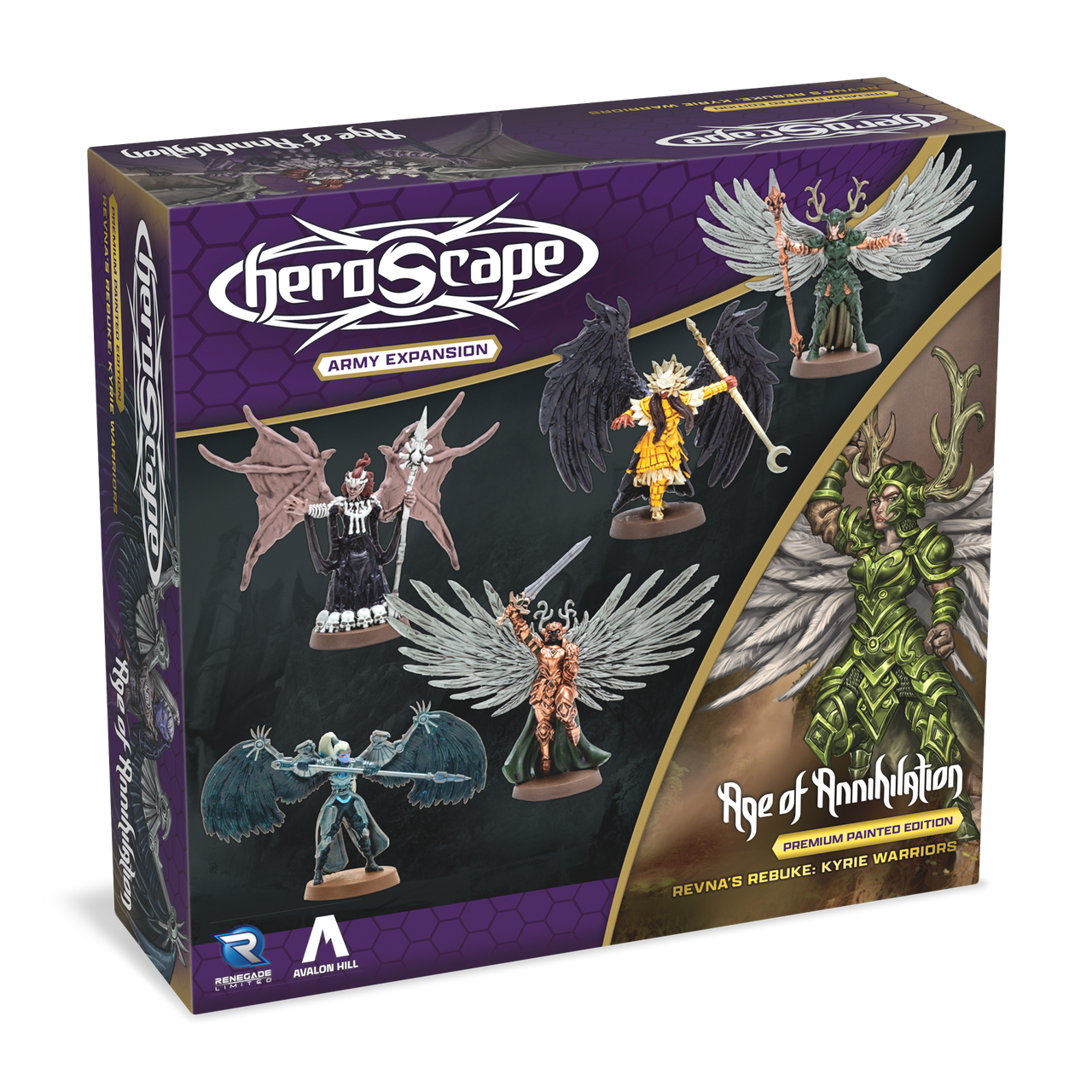 Heroscape Revna's Rebuke: Kyrie Warriors Army Expansion (2 options) Miniatures Renegade Game Studios HS Kyrie Warriors Painted  