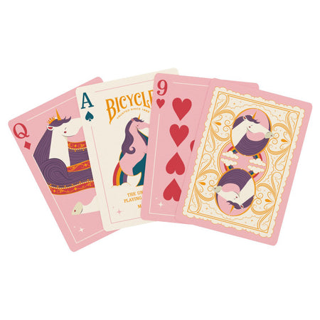 Playing Cards: Bicycle: Unicorn Pink Board Games Bicycle