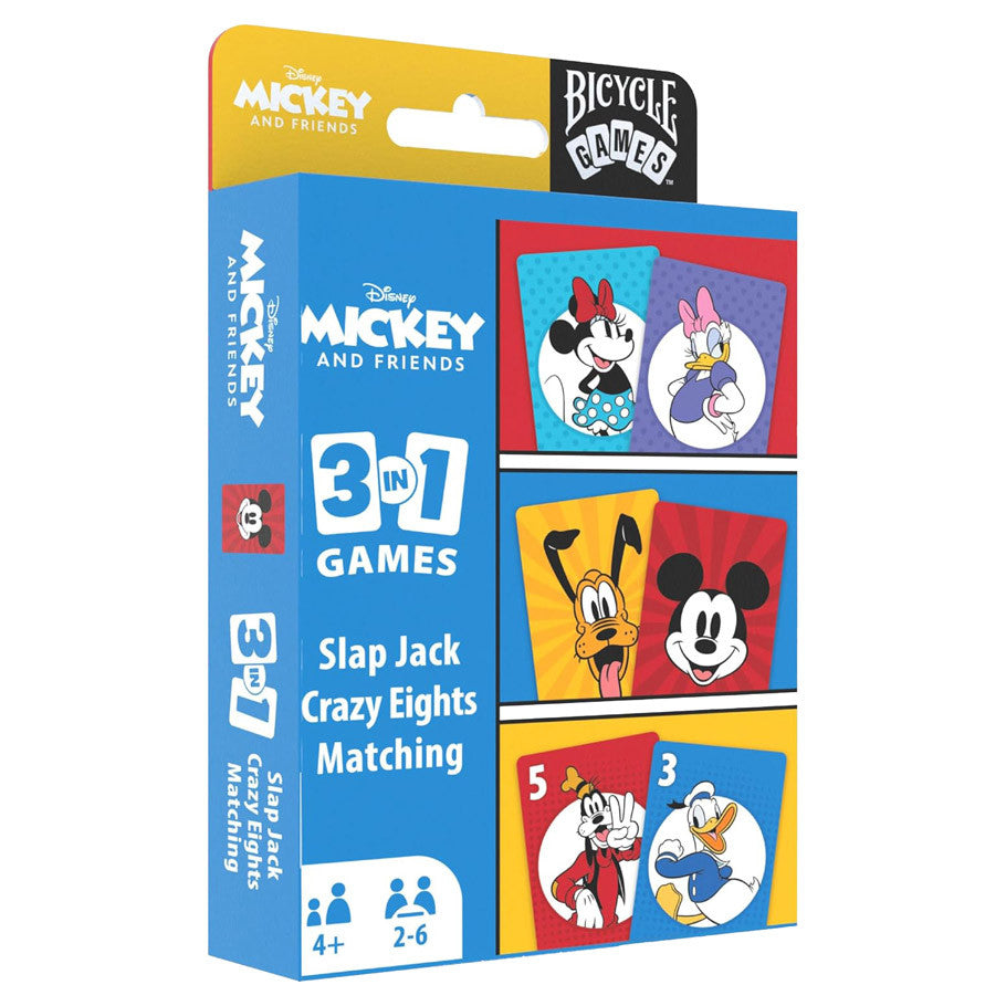 Bicycle: Disney: Mickey and Friends 3 in 1 Games Set Card Games U.S. Playing Card Co. Bicycle: Mickey & Friends 3 in 1