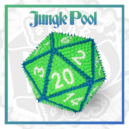 Drop Dots D20 (5 Colors) Dice Kessler Corporation D20 Jungle Pool  