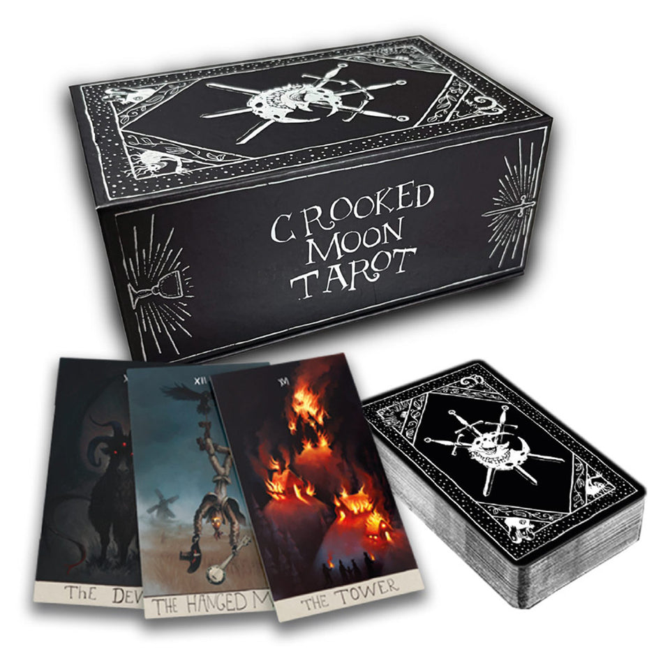 The Crooked Moon: Tarot Deck With Guide Book & Bag Board Games Common Ground Games The Crooked Moon Tarot