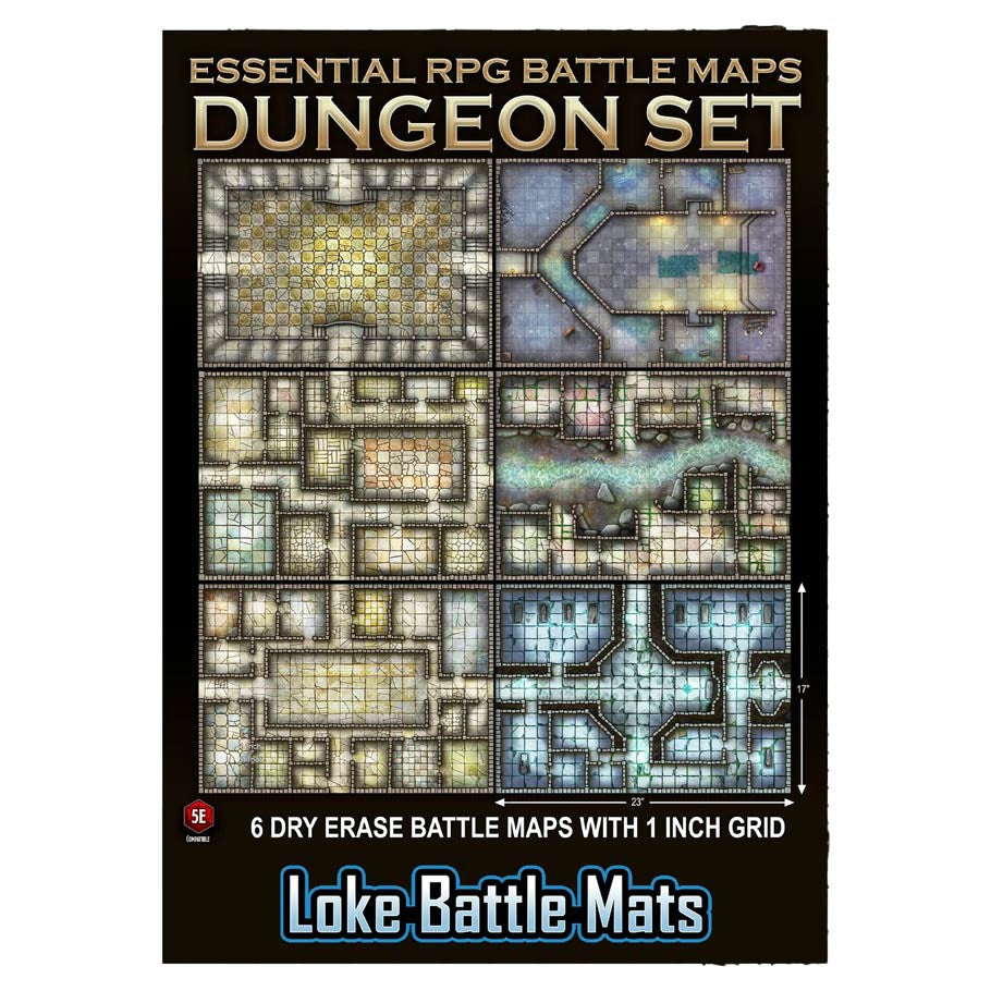 Essential RPG Battle Maps: Dungeon Set Board Games Kessler Corporation Essential RPG Battle Maps: Dungeon Set