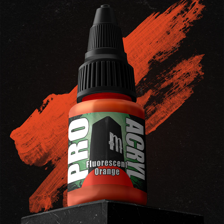 Pro Acryl Fluorescent Orange Paints Monument Hobbies   