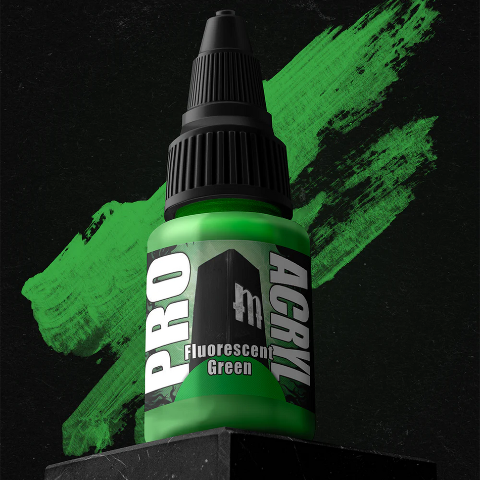 Pro Acryl Fluorescent Green Paints Monument Hobbies   
