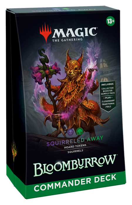 MTG [BLB] Bloomburrow Commander Decks (4 options) Trading Card Games Wizards of the Coast BLC Squirreled Away (B/G)