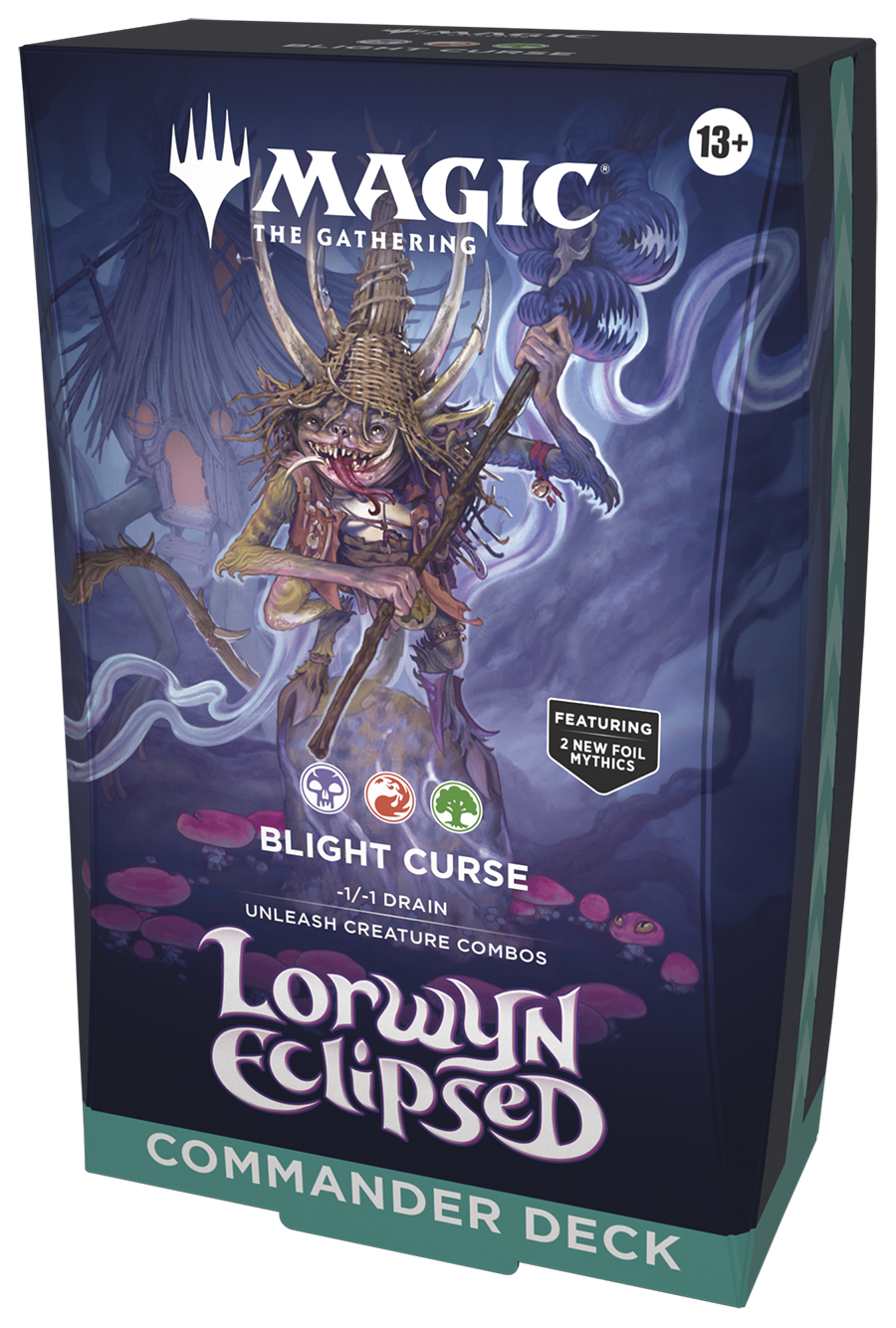 MTG [ECL] Lorwyn Eclipsed Commander Decks (3 options) Trading Card Games Wizards of the Coast ECL Blight Curse (B/R/G) Commander