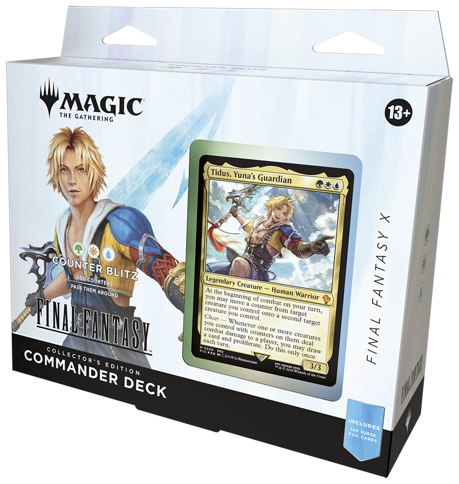 MTG [FIN] Final Fantasy Collector Commander Decks (4 options) Trading Card Games Wizards of the Coast FIC Collector Counter Blitz (Tidus) (G/W/U)