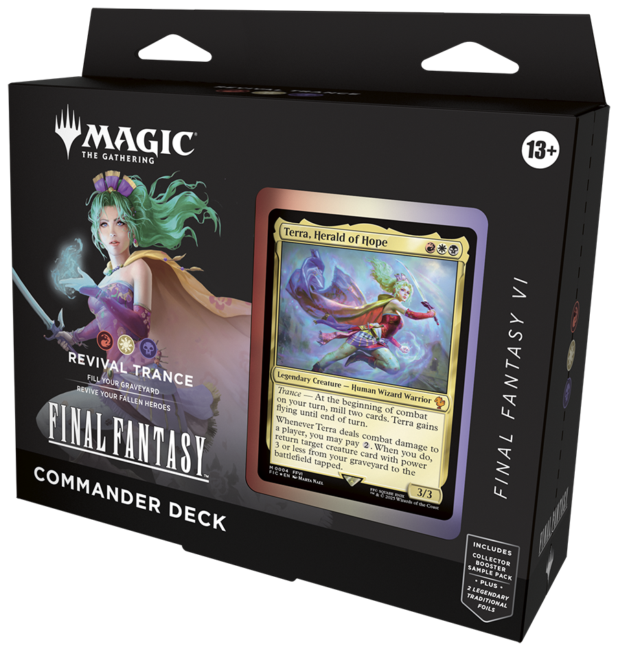 MTG [FIN] Final Fantasy Commander Decks (5 options) Trading Card Games Wizards of the Coast FIC Revival Trance (Terra) (R/W/B)