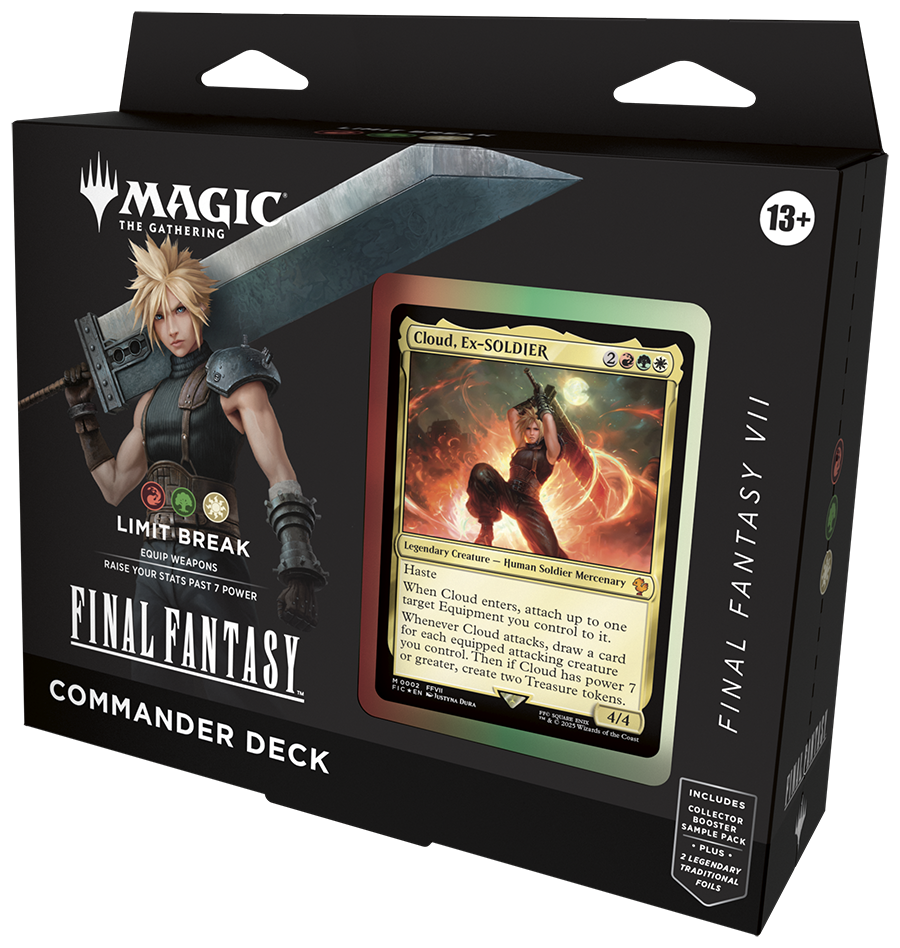MTG [FIN] Final Fantasy Commander Decks (5 options) Trading Card Games Wizards of the Coast FIC Limit Break (Cloud Strife) (R/G/W)