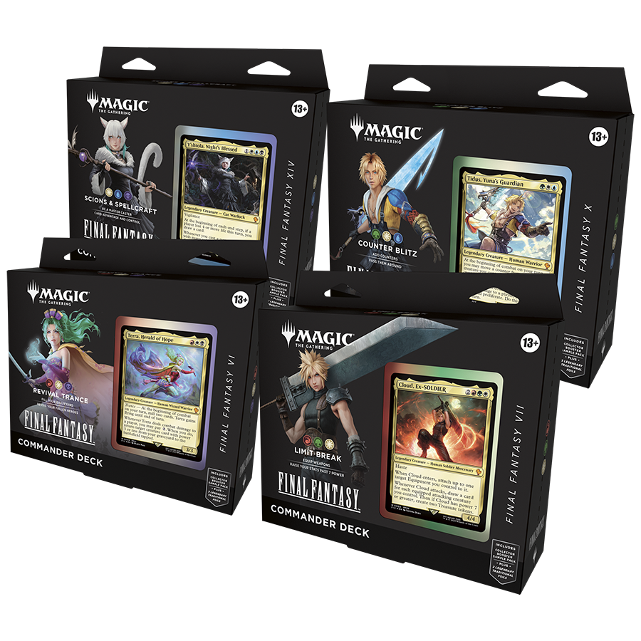 final fantasy mtg products Magic: The Gathering language Collector Boosters only). Final fantasy Holiday products :